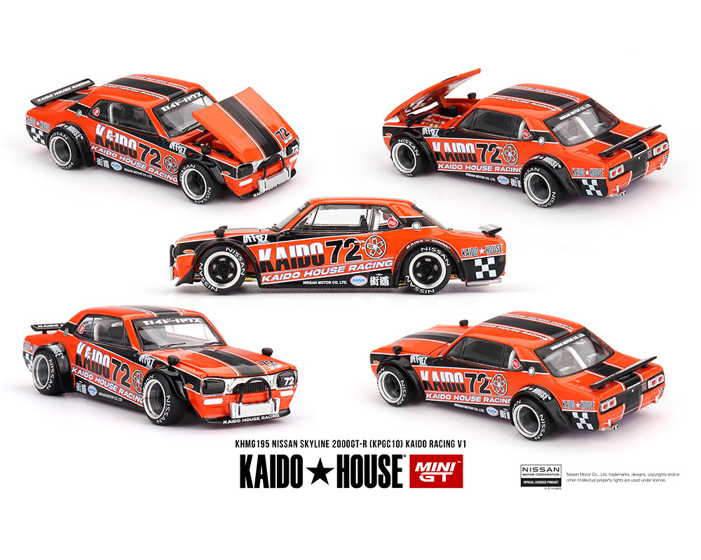 Kaido House x Mini GT 1:64 Nissan Skyline 2000GT-R (KPGC10) Kaido Racing V1 #195