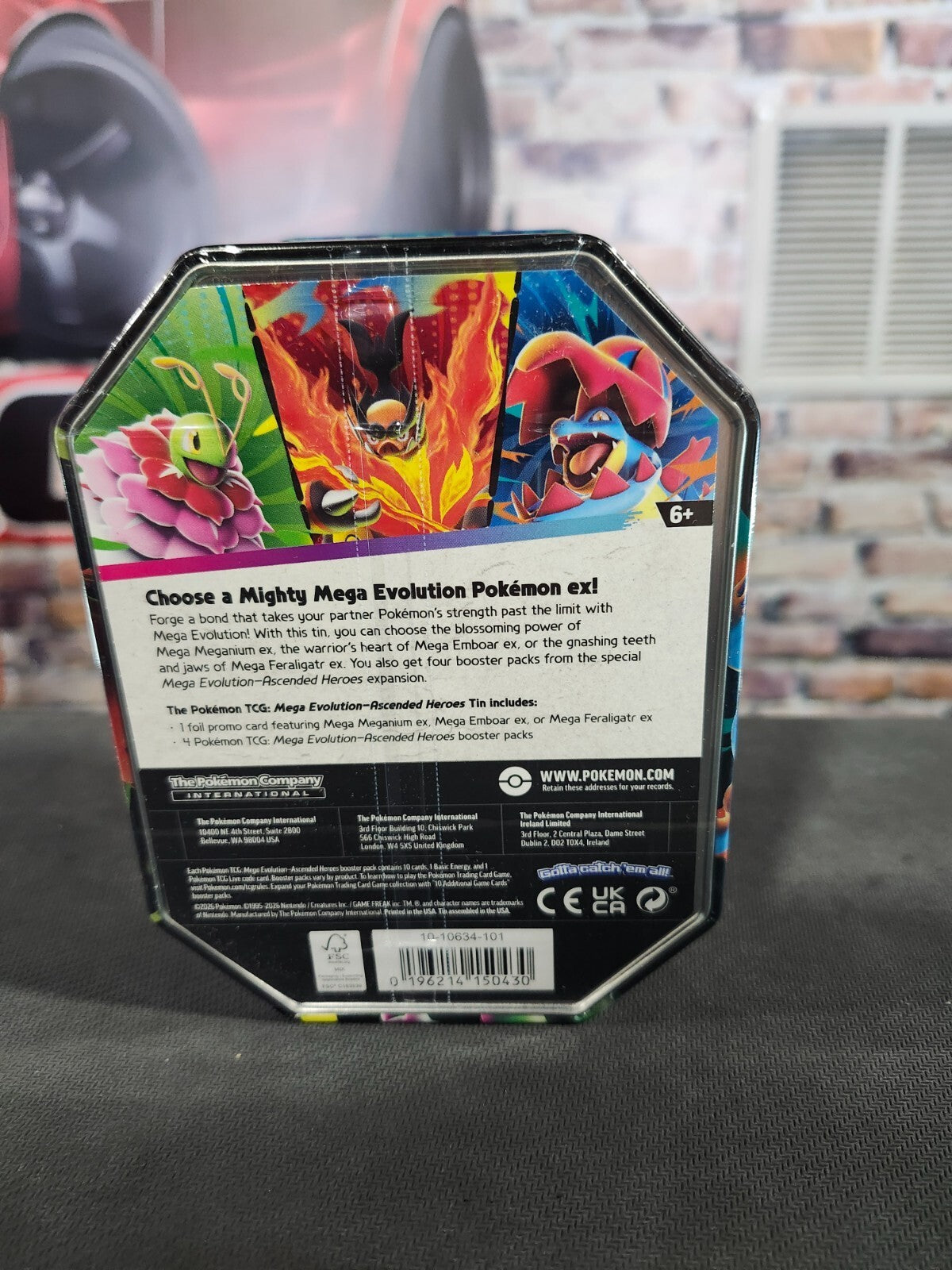 Pokemon TCG Mega Evolutions- Ascended Heroes Tin