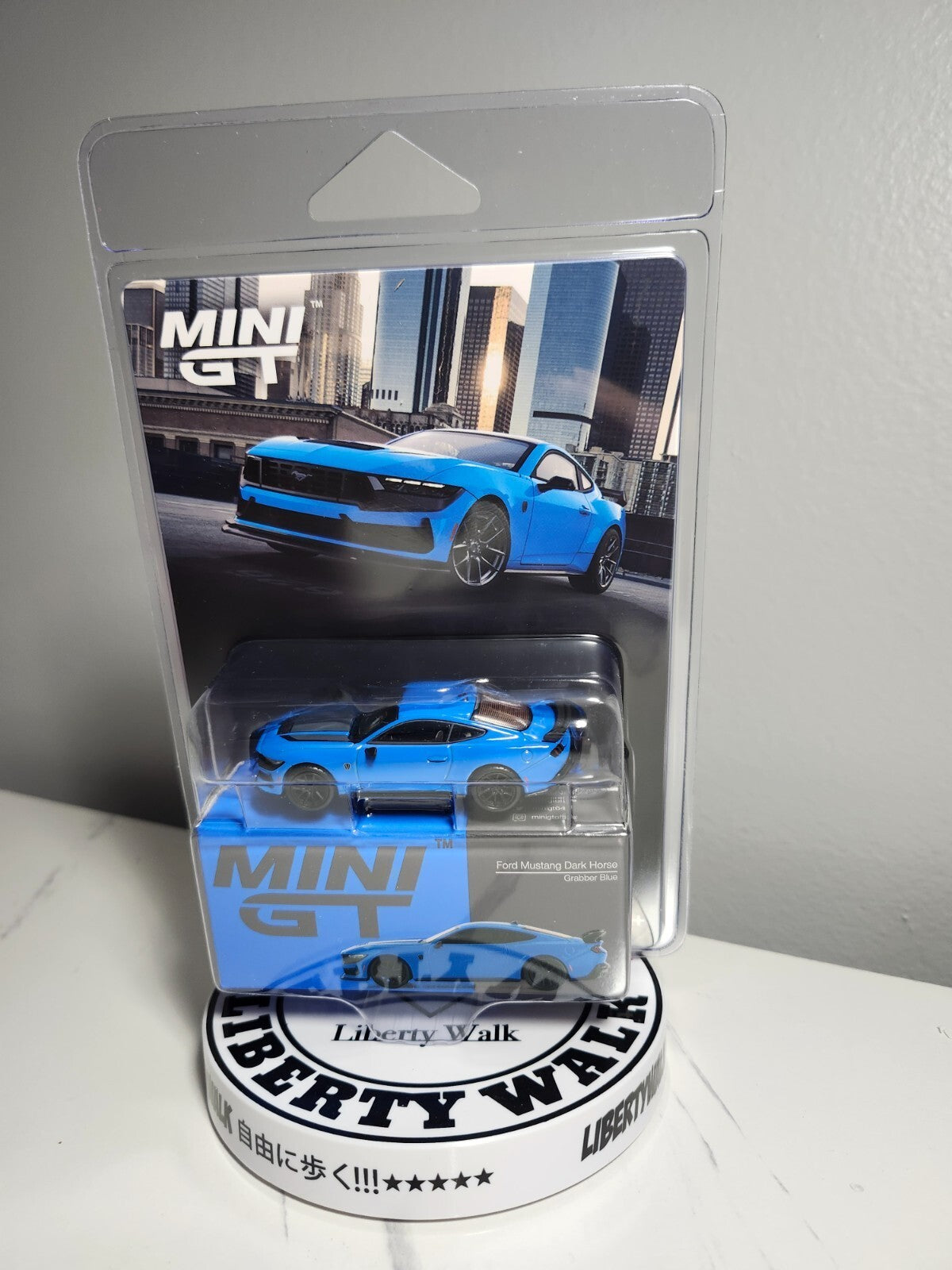 Mini GT #1141 Ford Mustang Dark Horse Grabber Blue