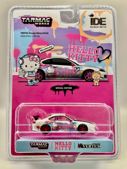 Tarmac Works Vertex Nissan Silvia S15 Hello Kitty Drift IDE 2024 1:64