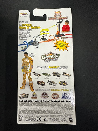 Hot Wheels World Race Dune Ratz 22/35 KRAZY 8s Black-Tan w/Co-Mold 5 Spokes 2002
