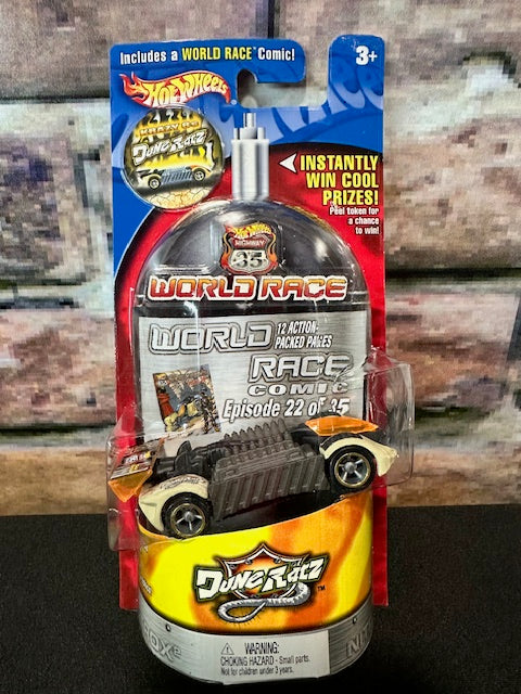 Hot Wheels World Race Dune Ratz 22/35 KRAZY 8s Black-Tan w/Co-Mold 5 Spokes 2002