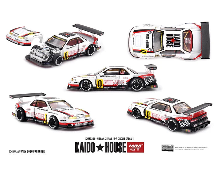 Kaido House x Mini GT 1:64 Nissan Silvia S13-R Circuit Spec V1 #251