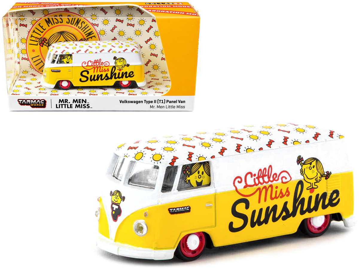 TARMAC WORKS VW TYPE II T1 PANEL VAN 1/64 MR. MEN LITTLE MISS SUNSHINE