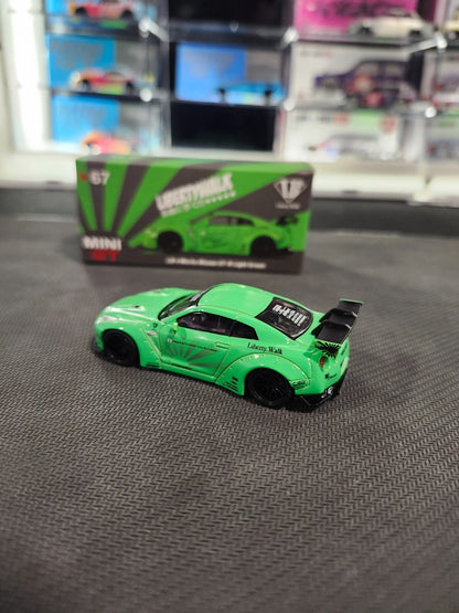 MINI GT #67 LBWK LB*WORKS Nissan GT-R Hobbystock exclusive Type 1 Green Rare