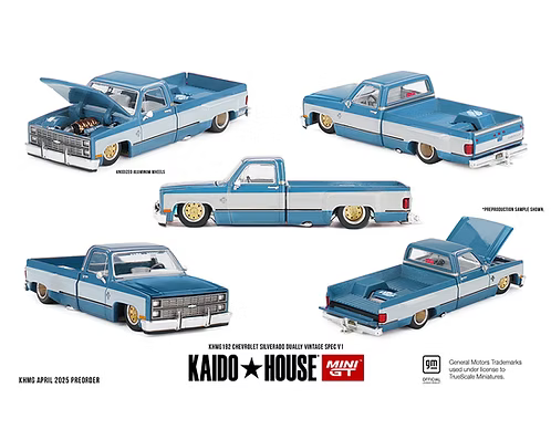 Kaido House x Mini GT 1:64 Chevrolet Silverado Dually Vintage Spec V1 KHMG192