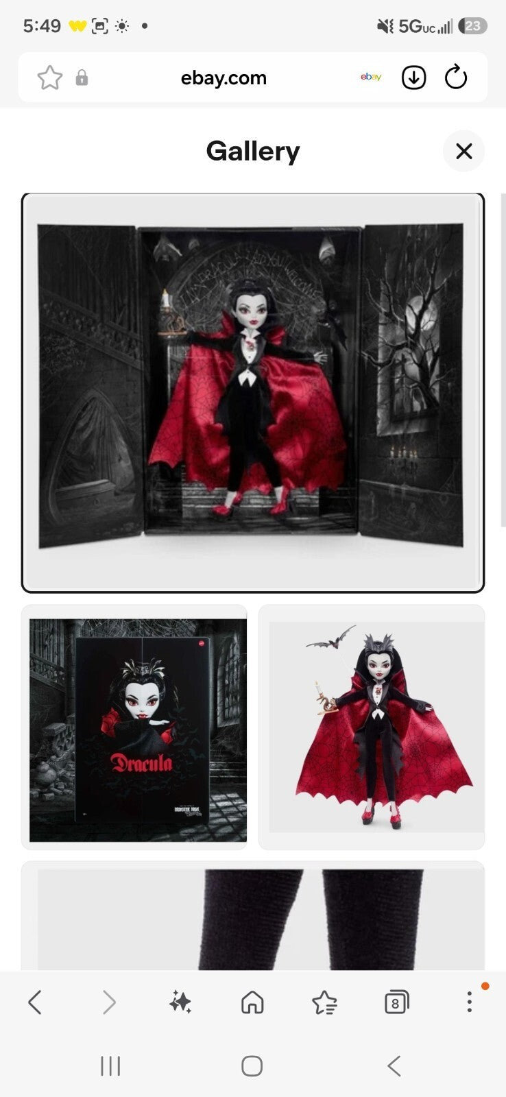 Mattel Creations Dracula Monster High Scullector Doll HDW24-9993 Original 2022