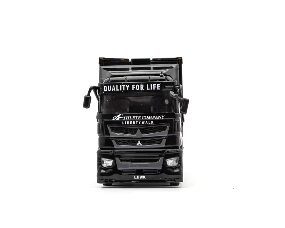 GCD 1:64 Liberty Walk LB-Trucks Mitsubishi Fuso Super Great Transporter Athlete – Black