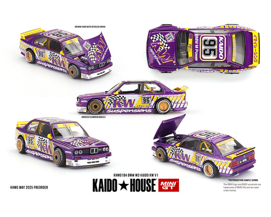 Kaido House x Mini GT 1:64 BMW M3 Kaido KW V1 – Purple #194