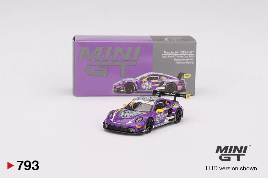 Mini GT 2025 Overseas Edition PORSCHE 911 GT3 R 2023 FIA GT Hub Auto #MGT00793-L
